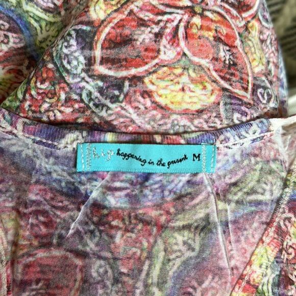 Hip Happening in the Present sz M stain glass style print racer back tank - Picture 5 of 6